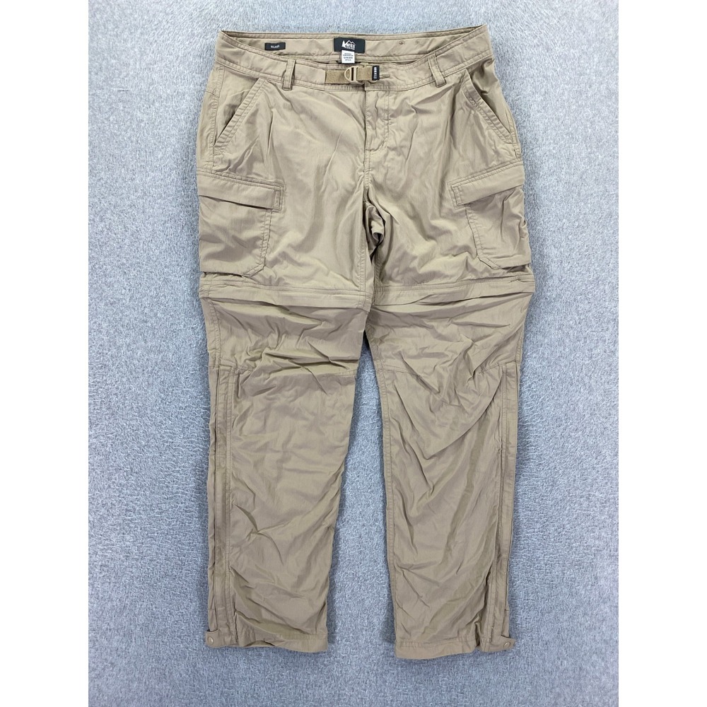 REI Co-op Womens Size 12P Classic Sahara Convertible Hiking Pants Beige Utility
